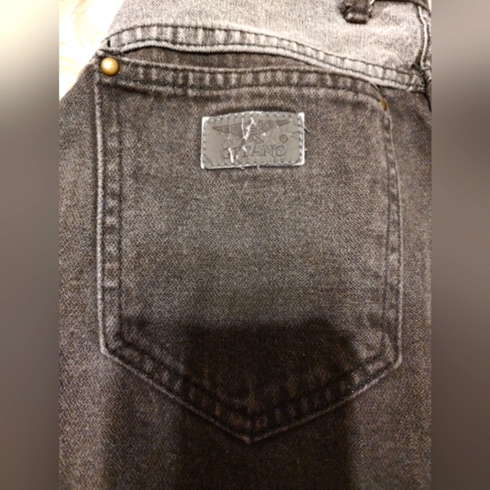 🐈⬛🩶🐈⬛ Amazing Vintage 80's Authentic Gitano 2-Toned Black & Grey Jeans - 10 - Picture 10 of 16